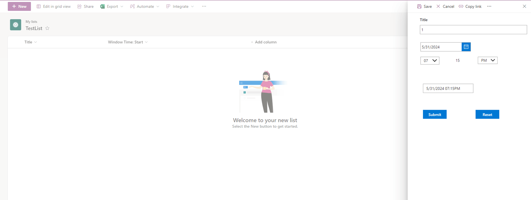 Change Microsoft List 
