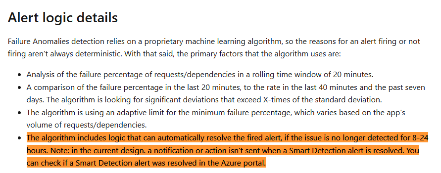 Response Latency Degradation smart detector alert doesn't resolve ...