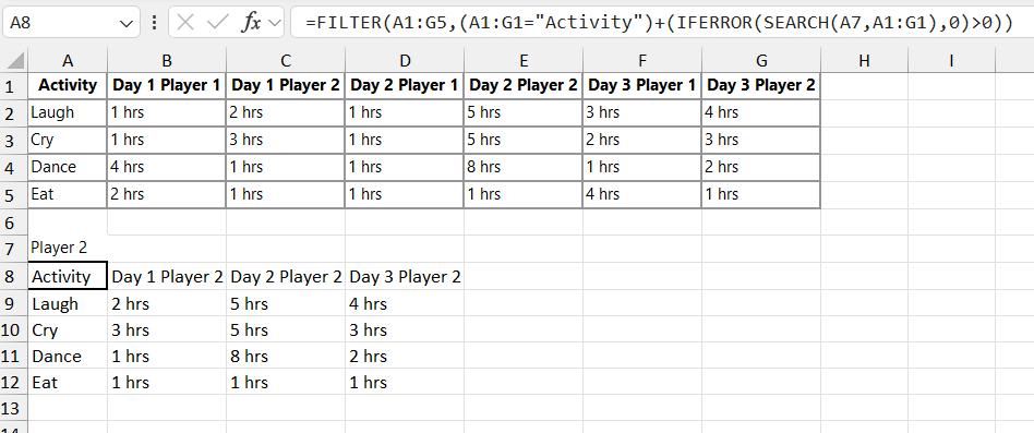How can I "filter" multiple columns with same heading? - Microsoft Q&A