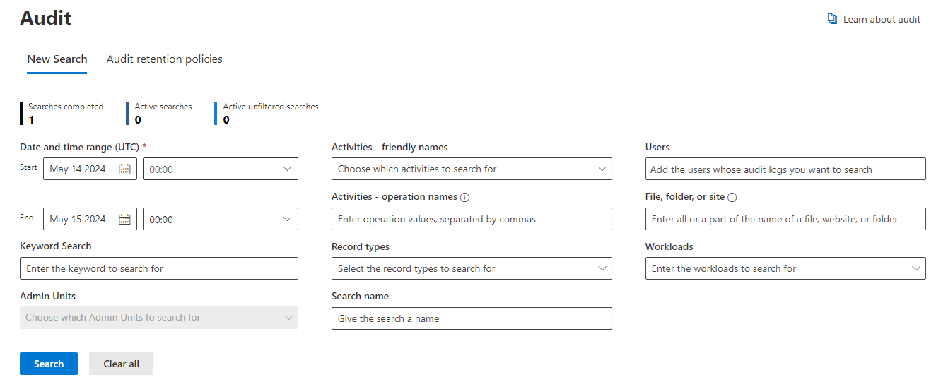 M365 Security Portal - Audit Logs - Microsoft Q&A