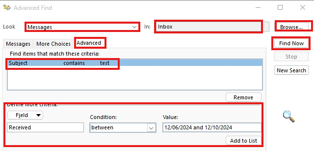 Search for duplicate subject lines within a date range - Microsoft Q&A