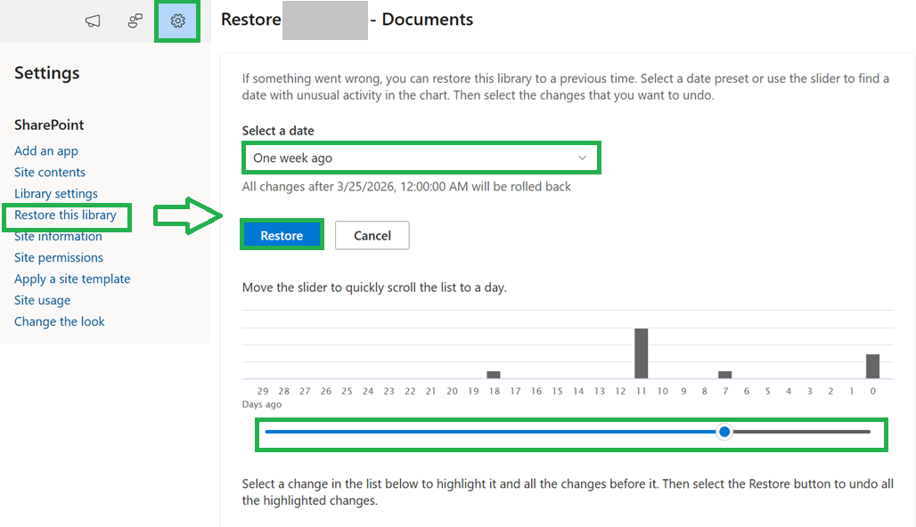 Unable to locate the files in the SharePoint site. - Microsoft Q&A