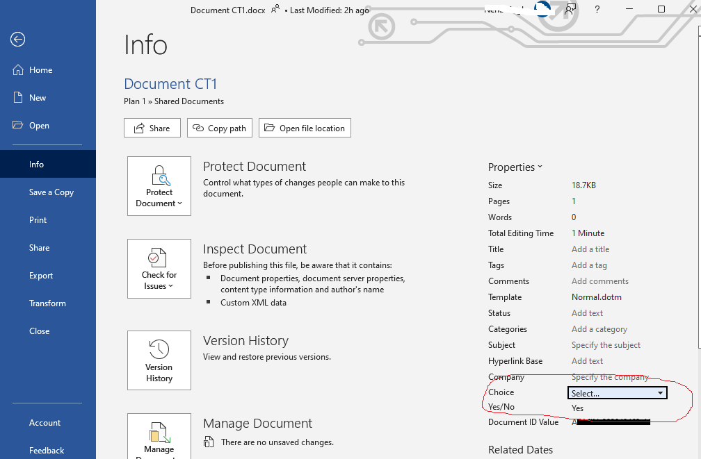 Issues with using Content Types for document templates - Microsoft Q&A