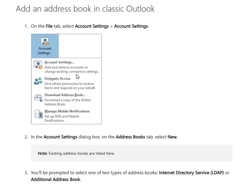 Transfer classic outlook Address books to new pc - Microsoft Q&A