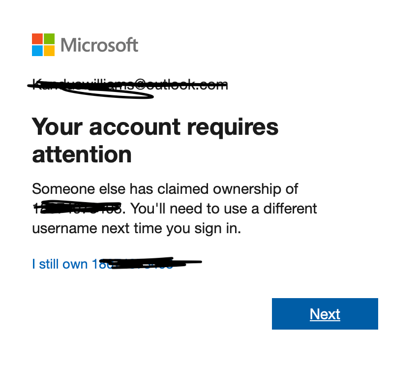 Can I put my new email I setup with @outlook.com email address as my ...