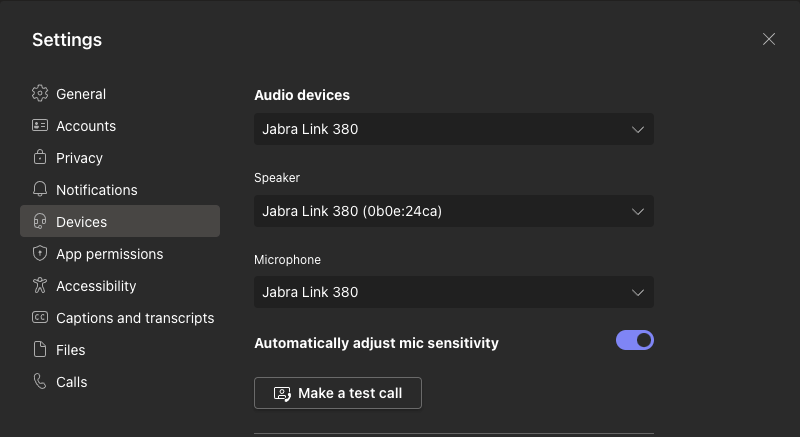 Teams desktop app on Mac shows audio devices until I get into a meeting ...