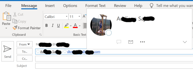 Email recipient displays wrong name in Outlook - Microsoft Q&A