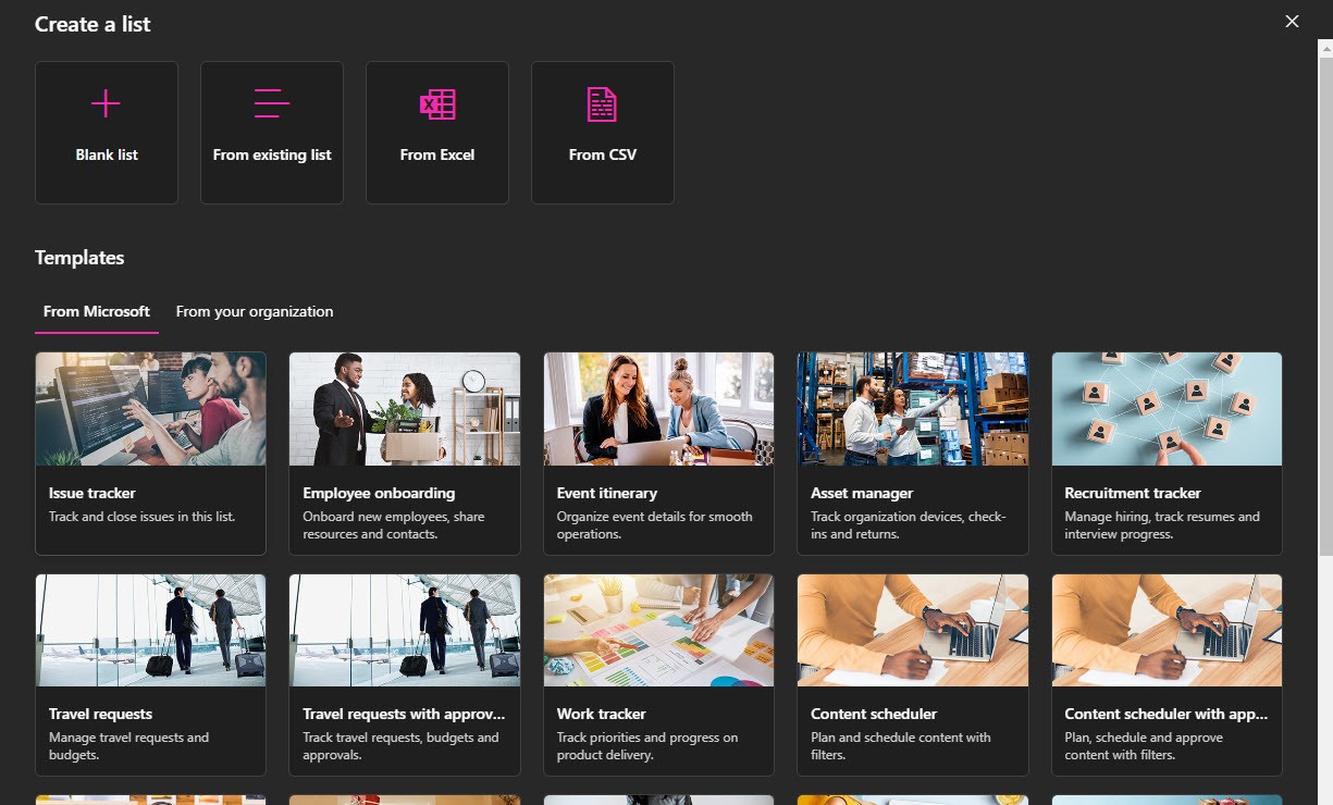 I created a new subsite and when i try to create a list it doesn't give ...