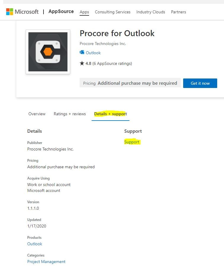 SCCM Deployment of Procore Outlook plugin - can I get an msi for the ...