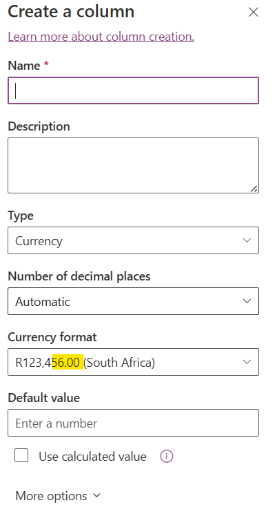 Currency Format for South Africa - SharePoint - Microsoft Q&A