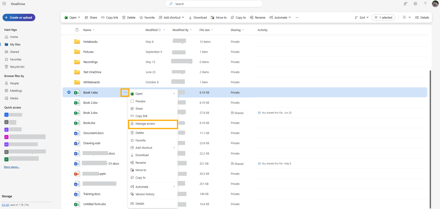 How can i hide my files on MS Teams one drive so my colleagues are ...