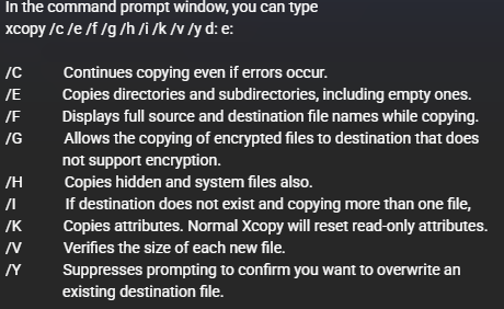 CMD COPY COMMANDS