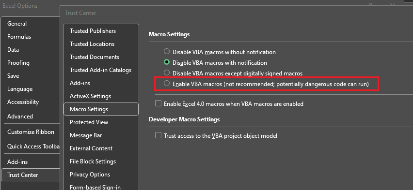 Problem with using macros in excel - Microsoft Q&A