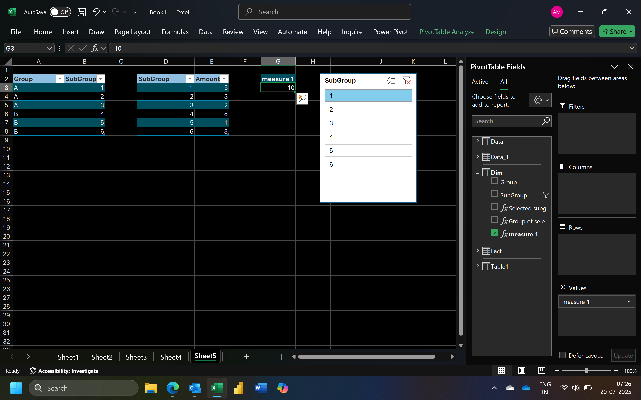 DAX Dynamic filter in Power Pivot 2016 - Microsoft Q&A