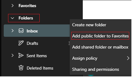 From web outlook is impossible open public folder by right click on ...