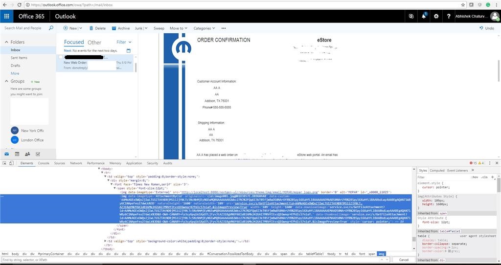Inline images not showing up in office 365 outlook in browser ...
