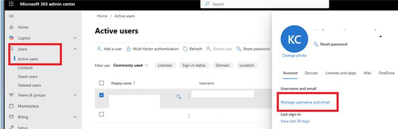 Help changing user name on all library accounts - Microsoft Q&A
