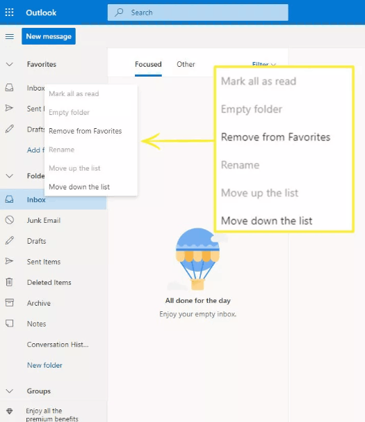 new out look; how to make the follow up folder sorted based on due ...