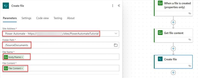 Copy file from desktop to Sharepoint library in Power Automate