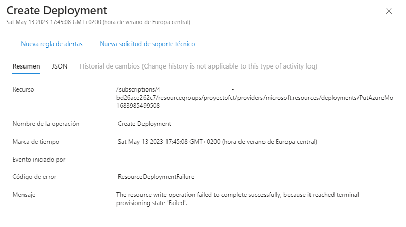 Error al realizar la implementación en Container Insights - Microsoft Q&A
