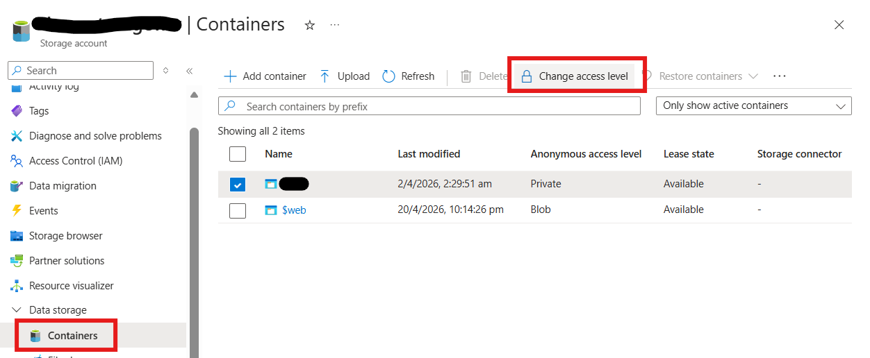 I am not able to access the HTML page in my storage account - Microsoft Q&A