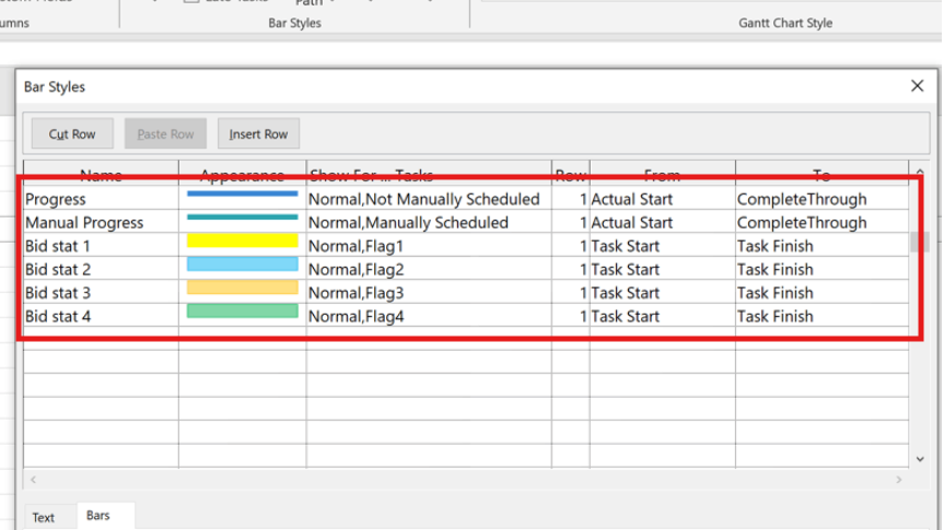 Issue with conditional Gantt bar colors in Microsoft Project ...