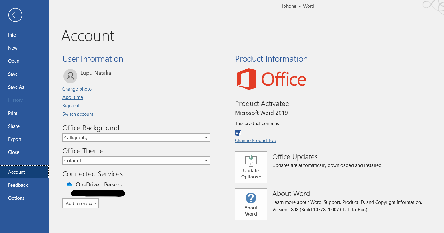 „Sign in” in the ribbon of Word - Microsoft Q&A