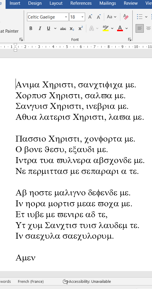 Word doc suddenly displaying in Greek letters - Microsoft Q&A
