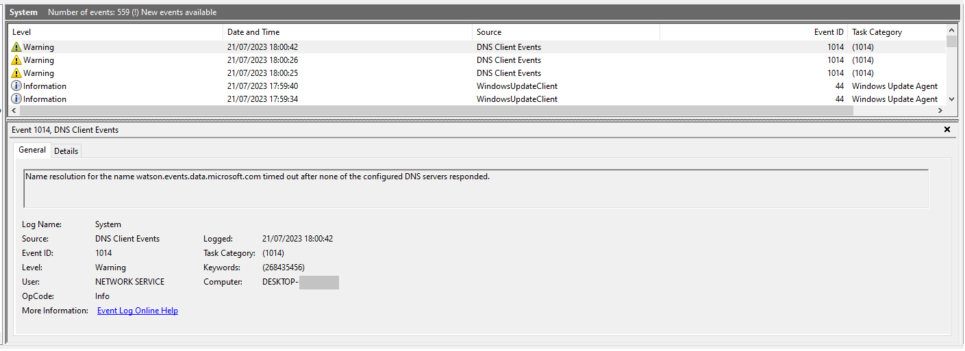 Non-reproducable, occasional Internet Connection losses - DNS Client ...