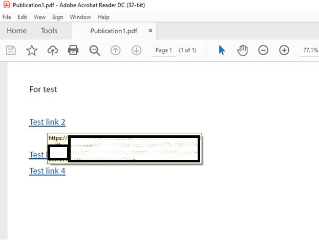 Publisher PDF Links no longer work - Microsoft Q&A
