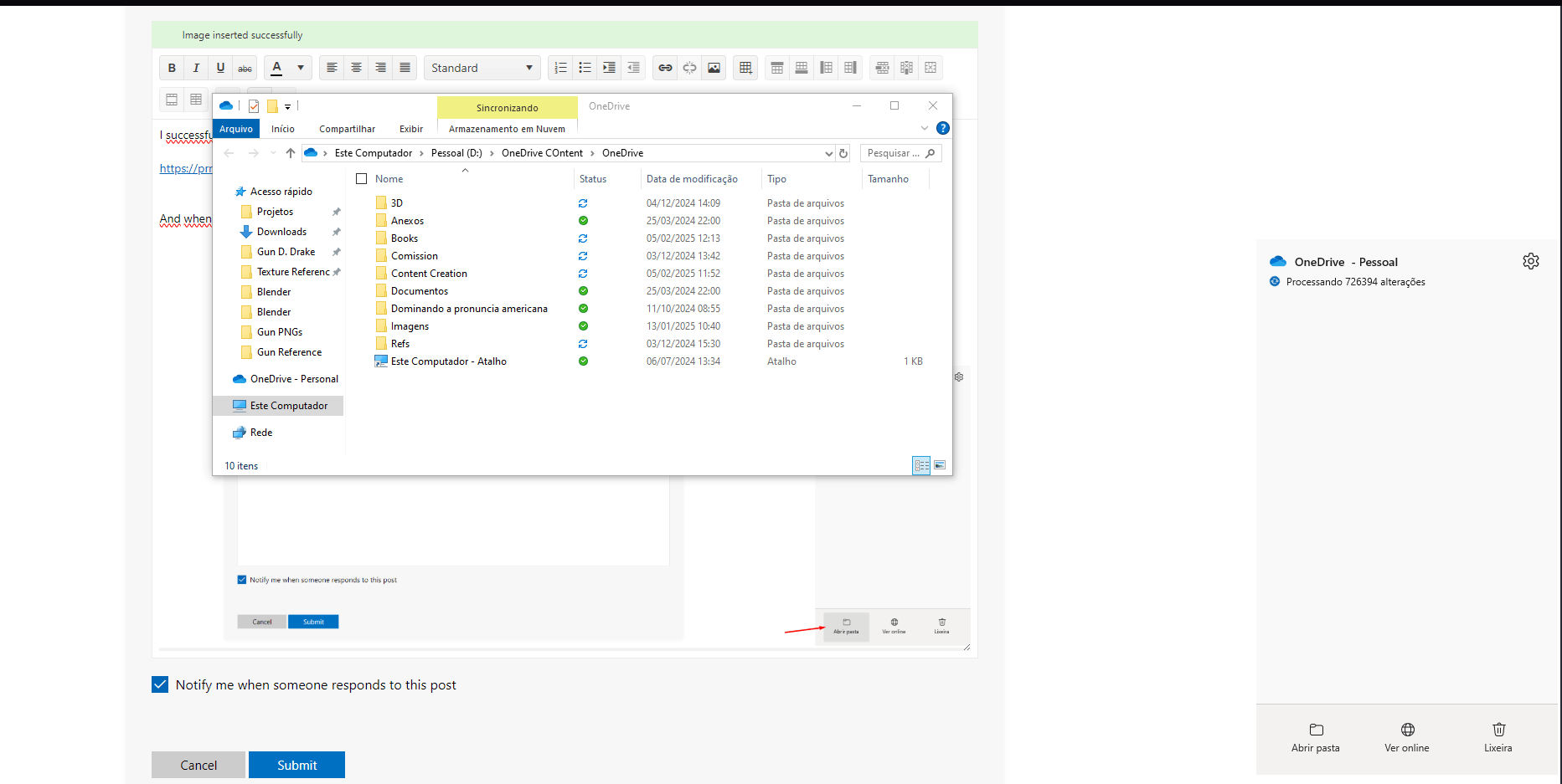 The folder on the side bar of my file explorer is wrong - Microsoft Q&A