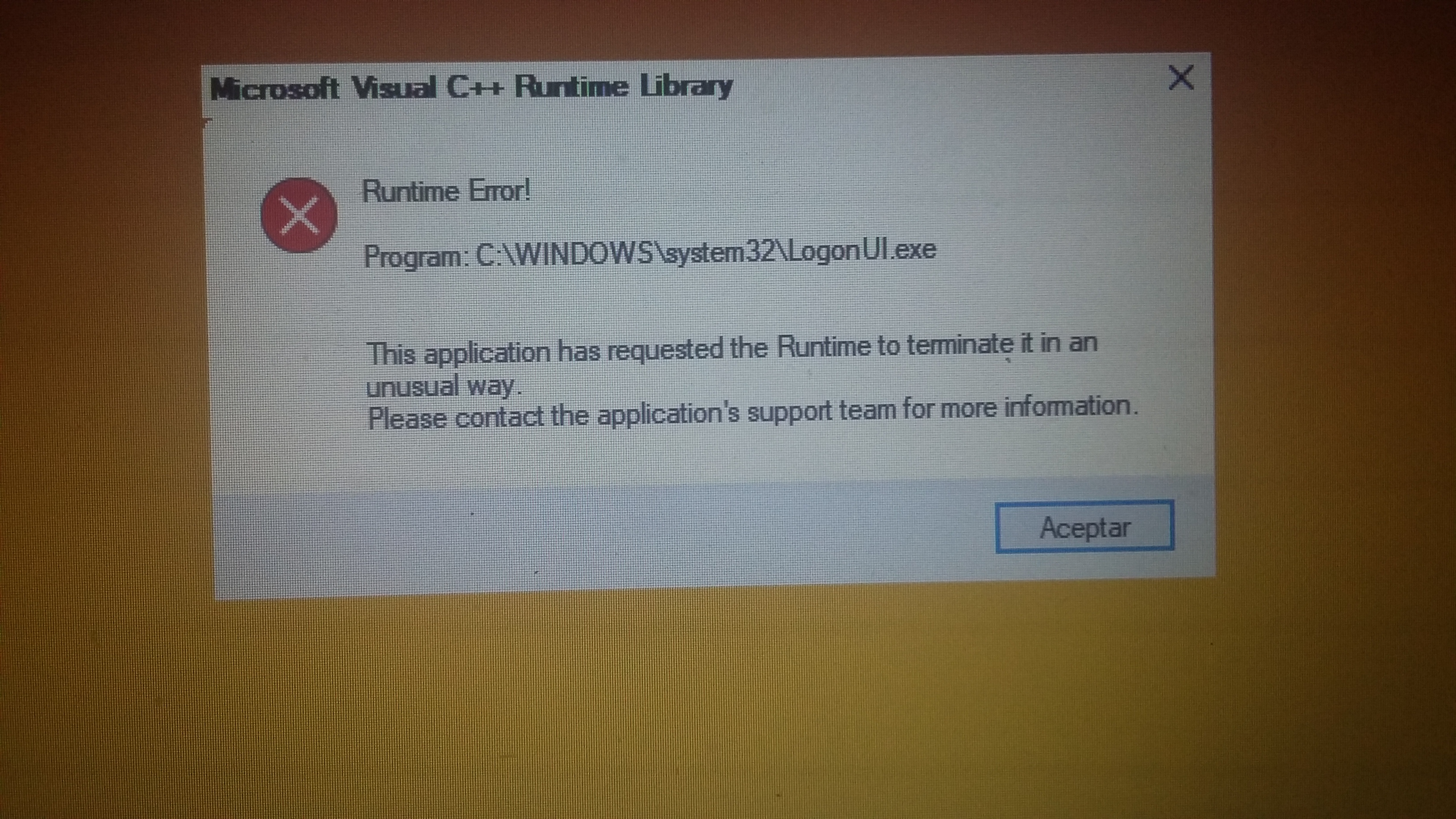 Windows 10 → Error logonUI.exe - Microsoft Q&A