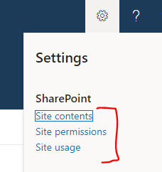 site settings hide