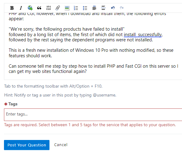 IIS 10: Web Platform Installer Fails to Install PHP, etc - Microsoft Q&A
