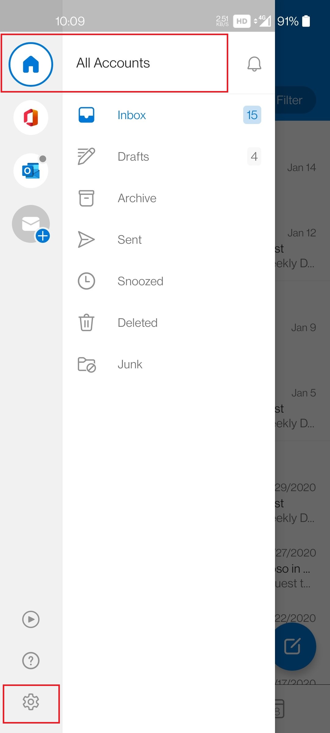 Microsoft Outllook for Android app, set default account - Microsoft Q&A