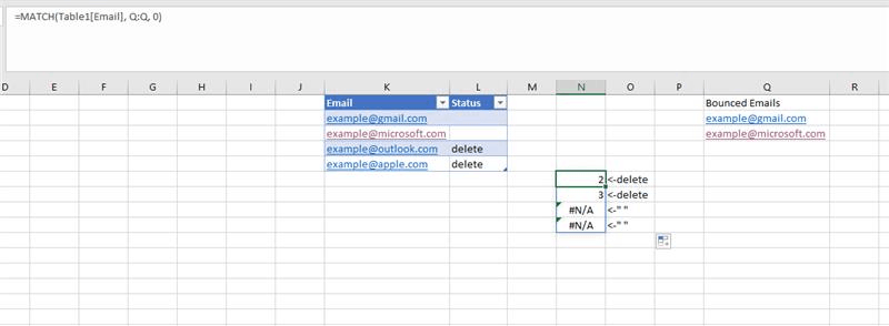 Match function giving the opposite of what is desired, why? - Microsoft Q&A