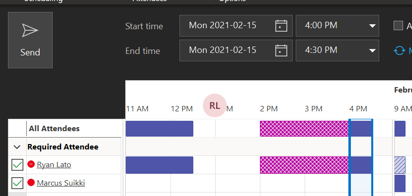 Can't see my own Calendar Details in Scheduling Assistant (Office 365 ...