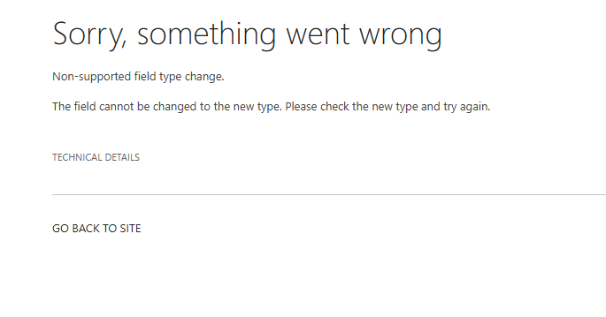 How to change a SharePoint Data type - Microsoft Q&A