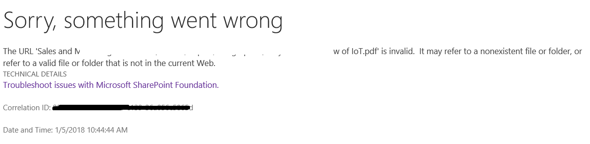 SharePoint Online Doc Library: Error when uploading file to overwrite ...
