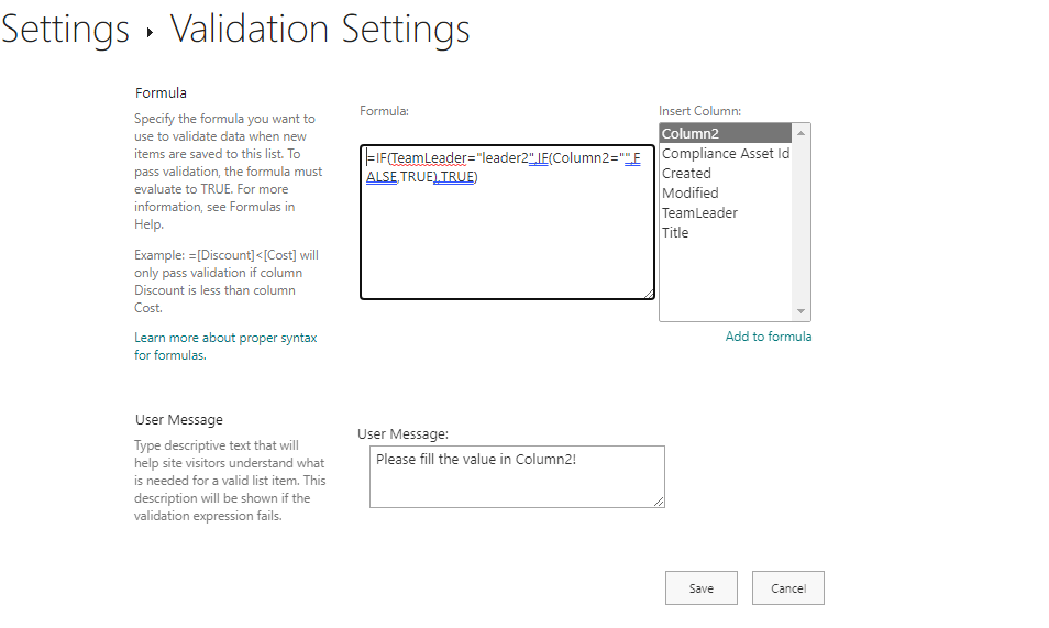 Make column required based on the lookup column - Microsoft Q&A