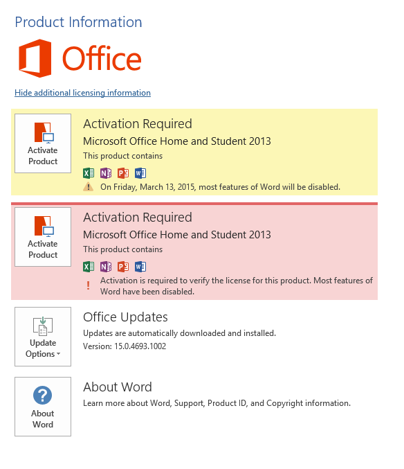 Office Home&Student 2013 keeps asking for activation - Microsoft Q&A