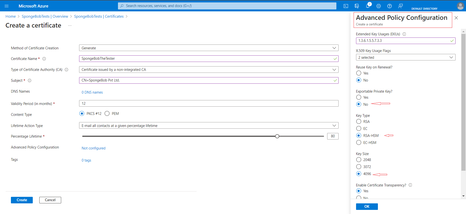 Advanced Policy Configuration