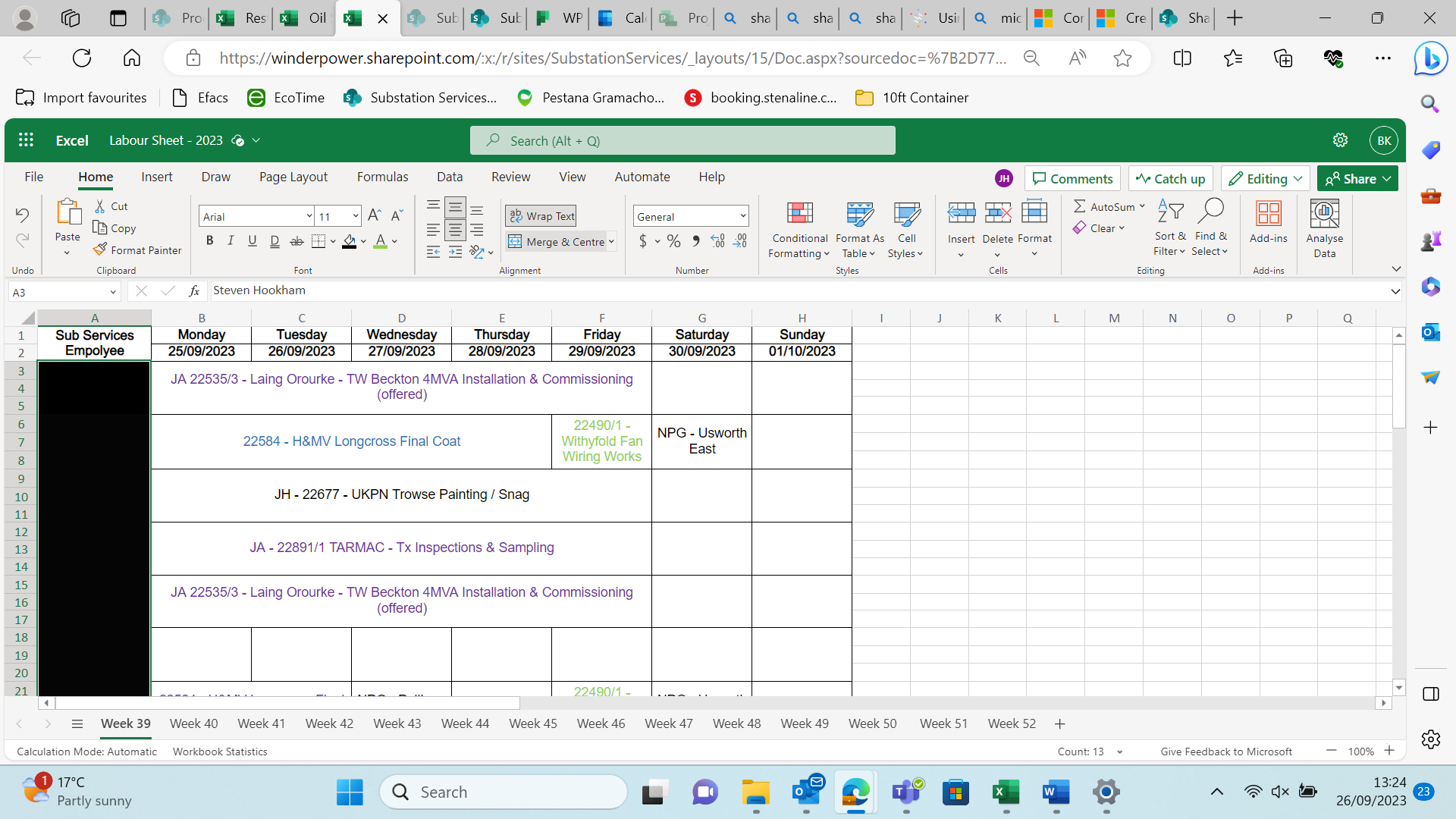 Sharepoint Labour Sheet - Lists - Microsoft Q&A