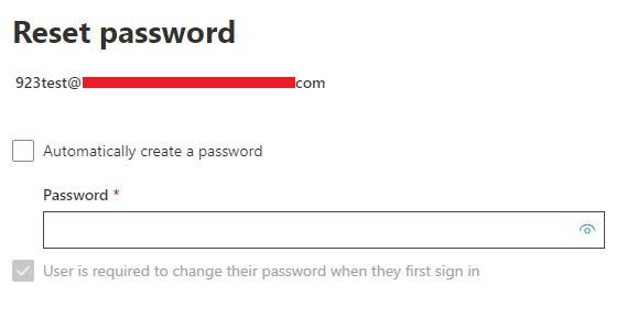 "User is required to change their password when they first sign in ...