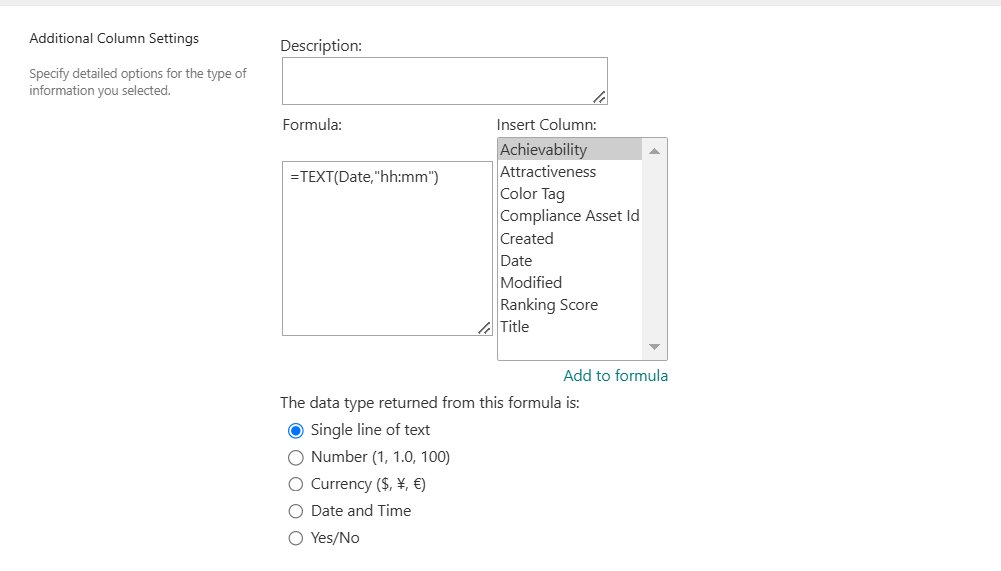 How do I remove the Date from a Date and Time column in Microsoft Lists ...