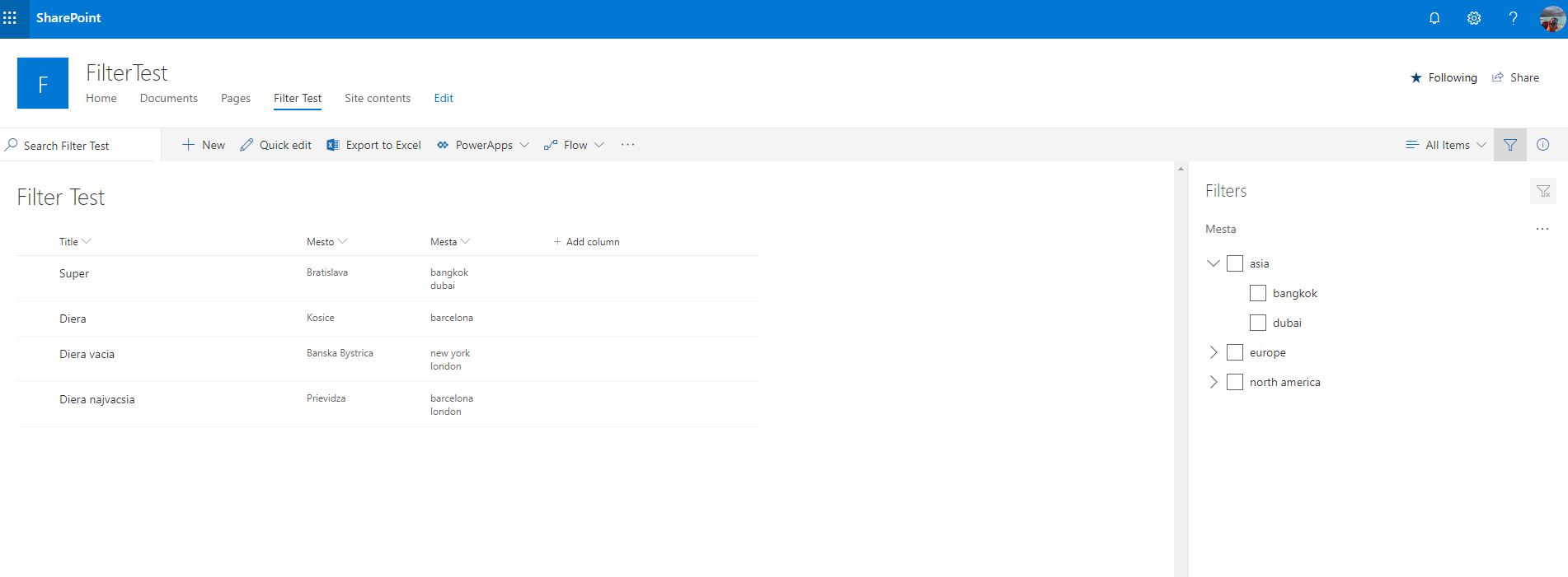 Modern filter doesn't work properly - Microsoft Q&A