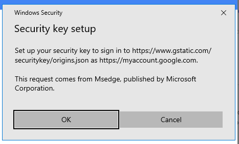How can I disable the 3 POPUPs when using a security key??? - Microsoft Q&A