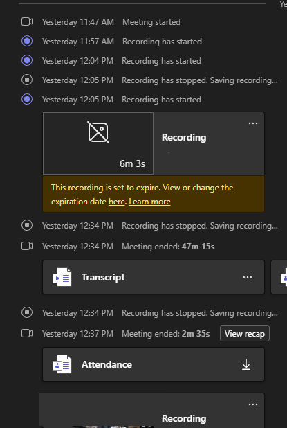 Teams Meeting Recording Stopped in Middle of Meeting - Microsoft Q&A