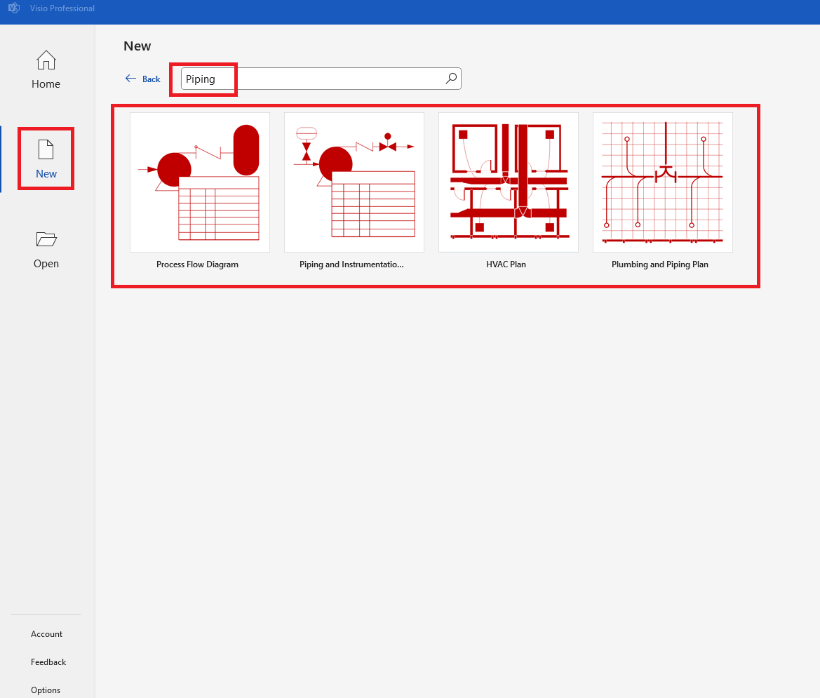Unable to find process engineering templates in Visio plan 2 ...