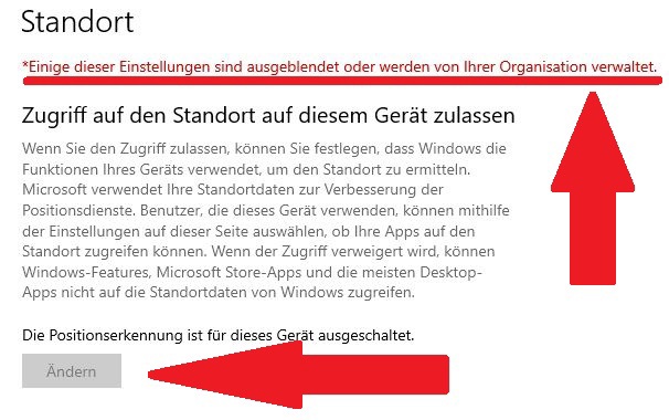Windows Standort